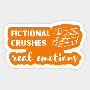 Fictional Crush but Real Emotions Book Club Sticker